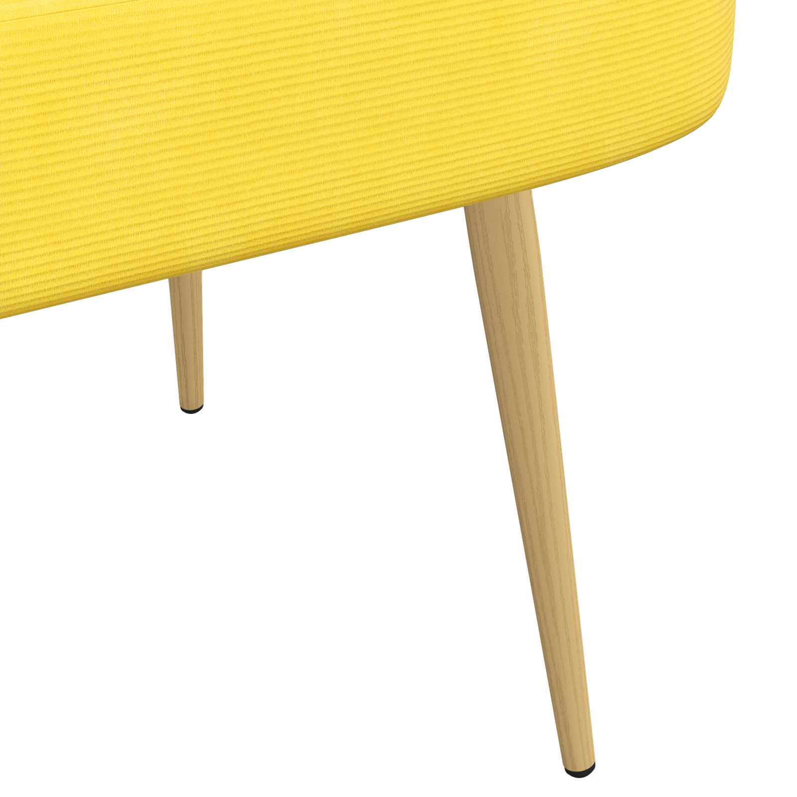 Beklede bank met rugleuning Lichtgeel 110 x 60 x 76 cm – afbeelding 6