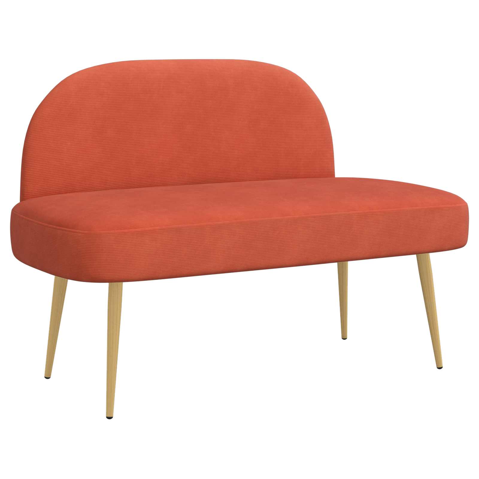 Beklede bank met rugleuning Rood-oranje 110 x 60 x 76 cm – afbeelding 2
