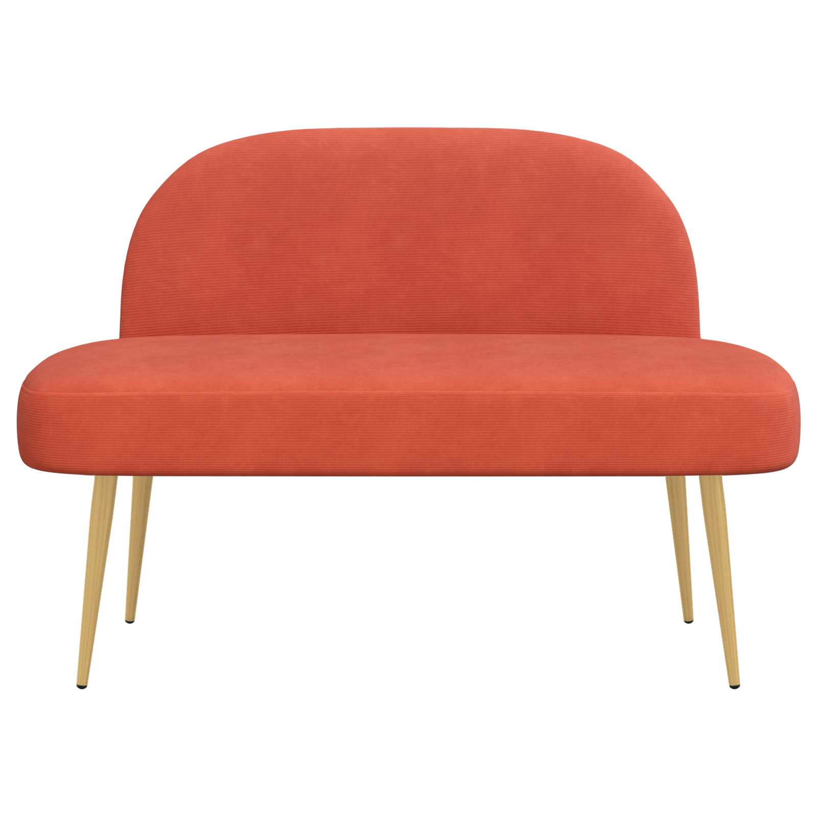 Beklede bank met rugleuning Rood-oranje 110 x 60 x 76 cm – afbeelding 3