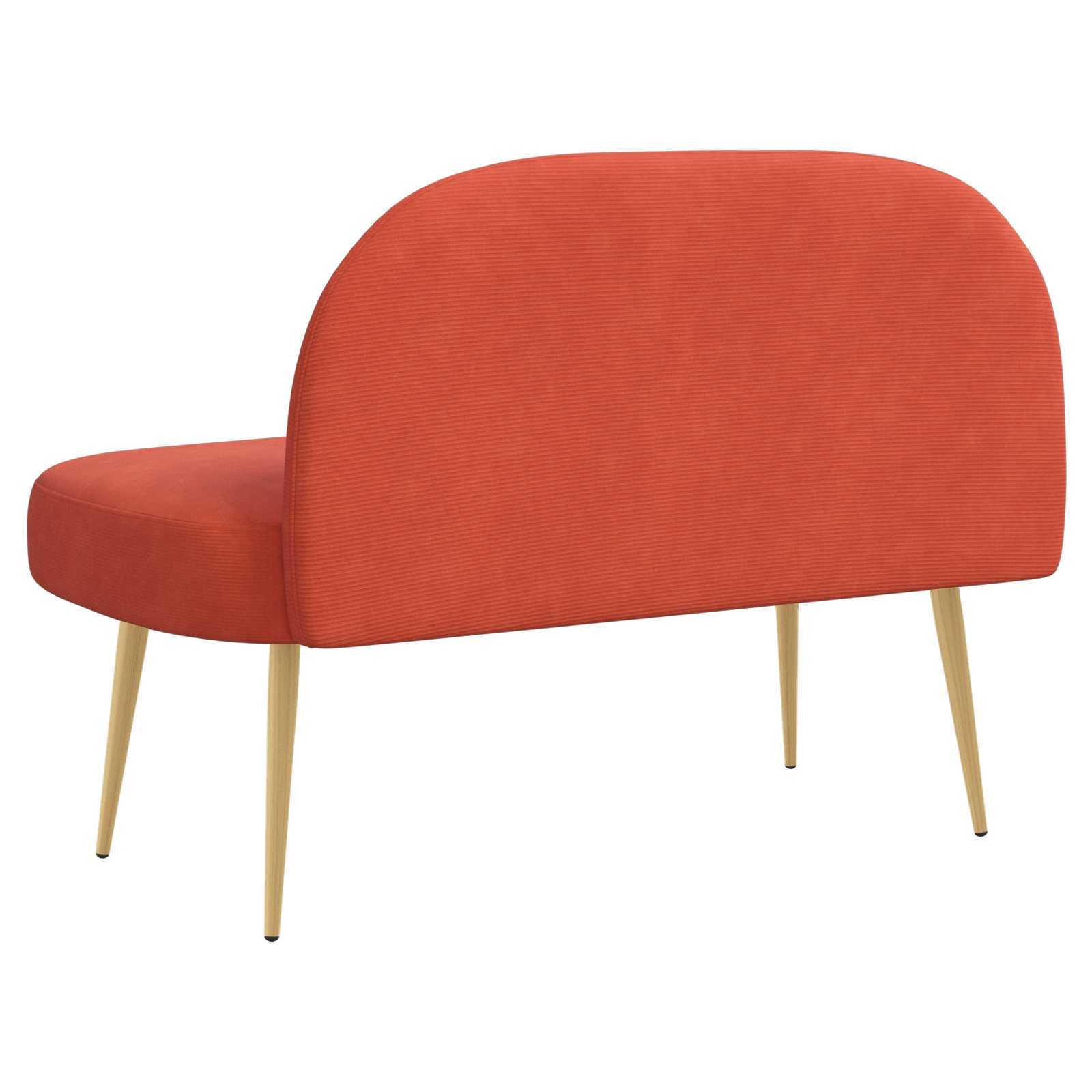 Beklede bank met rugleuning Rood-oranje 110 x 60 x 76 cm – afbeelding 4