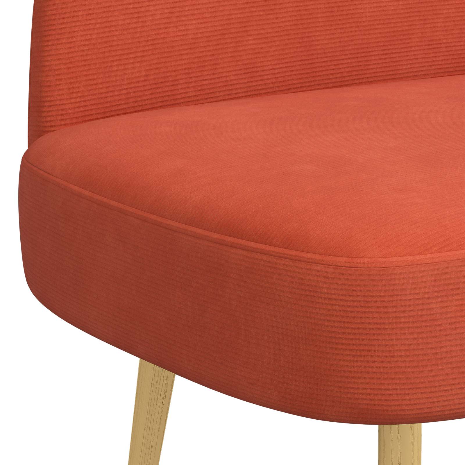 Beklede bank met rugleuning Rood-oranje 110 x 60 x 76 cm – afbeelding 5