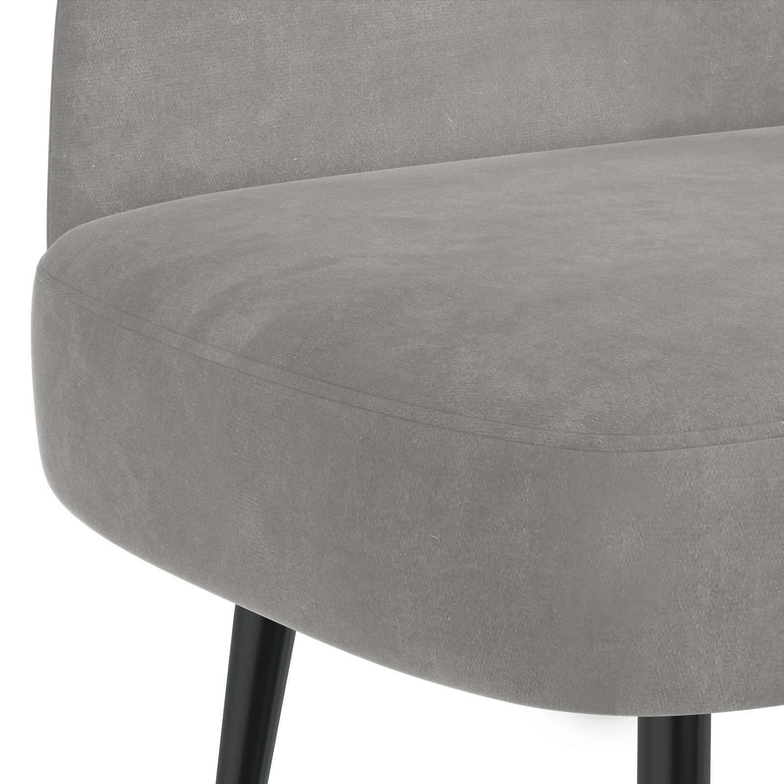 Beklede bank met rugleuning Lichtgrijs 110 x 60 x 76 cm Fluweel – afbeelding 5
