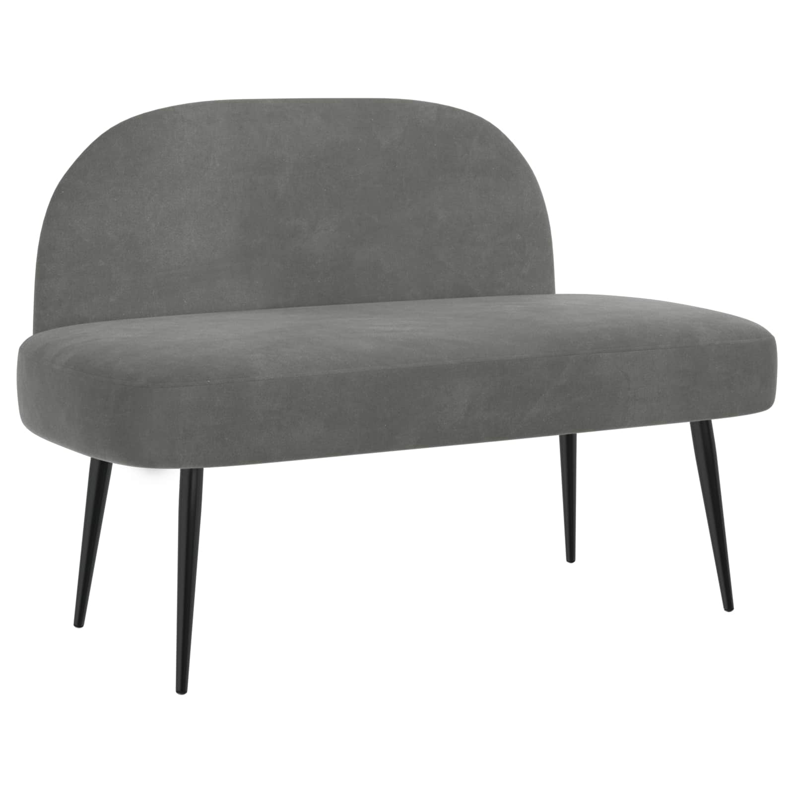 Beklede bank met rugleuning Donkergrijs 110 x 60 x 76 cm – afbeelding 2