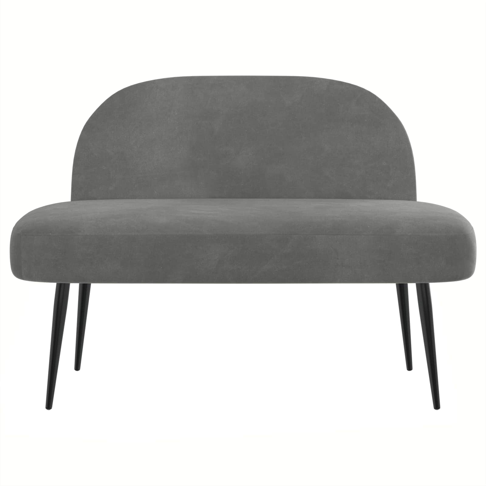 Beklede bank met rugleuning Donkergrijs 110 x 60 x 76 cm – afbeelding 3