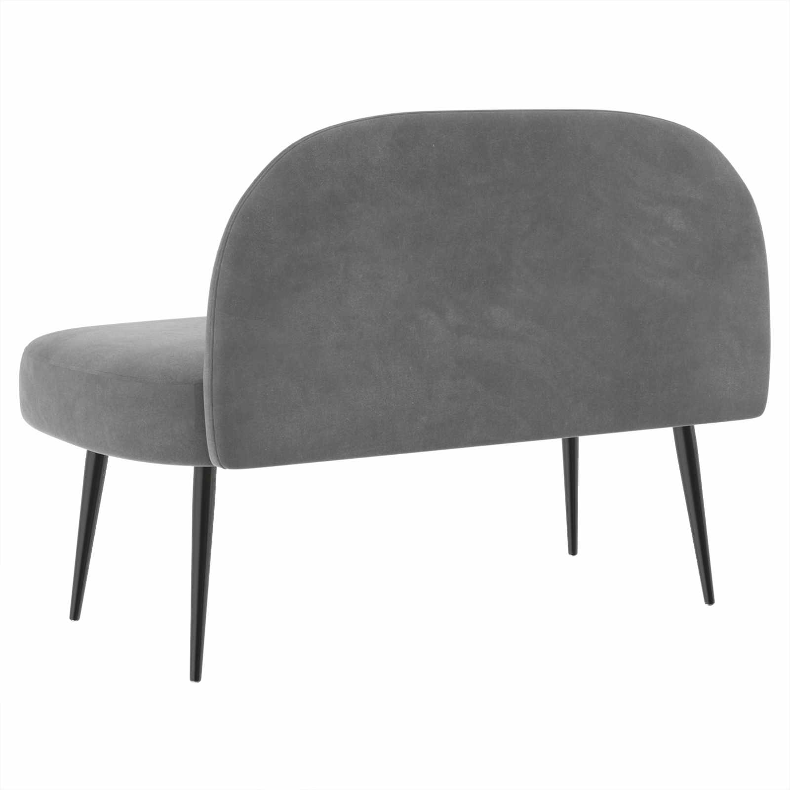 Beklede bank met rugleuning Donkergrijs 110 x 60 x 76 cm – afbeelding 4