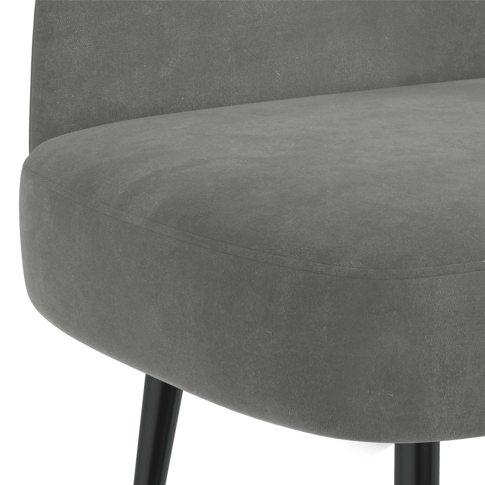 Beklede bank met rugleuning Donkergrijs 110 x 60 x 76 cm – afbeelding 5