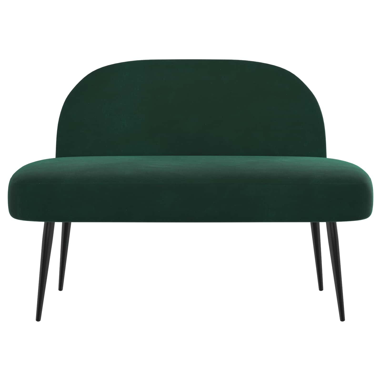 Beklede bank met rugleuning Donkergroen 110 x 60 x 76 cm – afbeelding 3