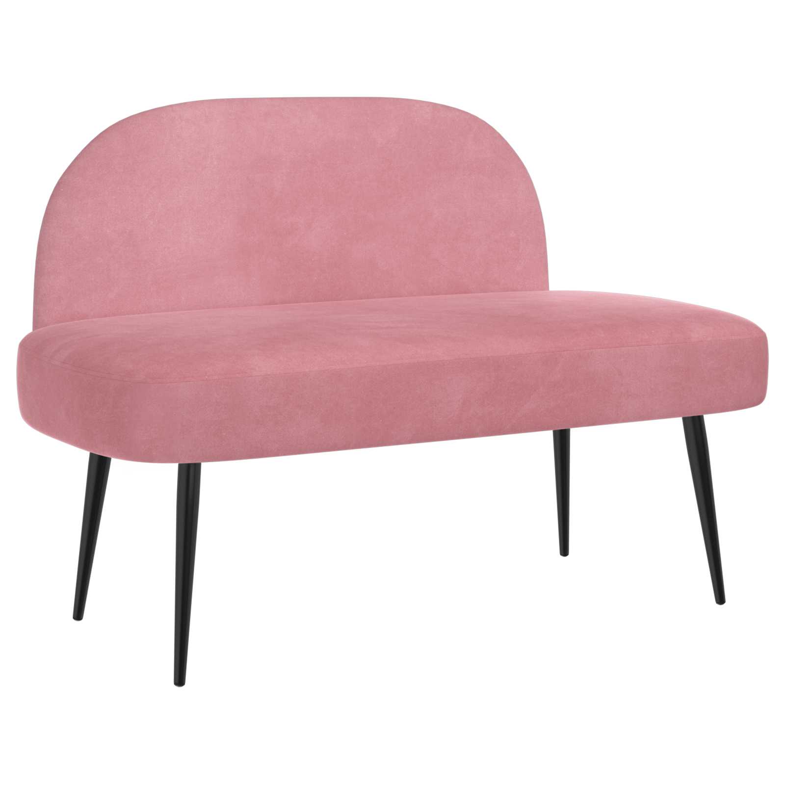 Beklede bank met rugleuning Roze 110 x 60 x 76 cm Fluweel – afbeelding 2