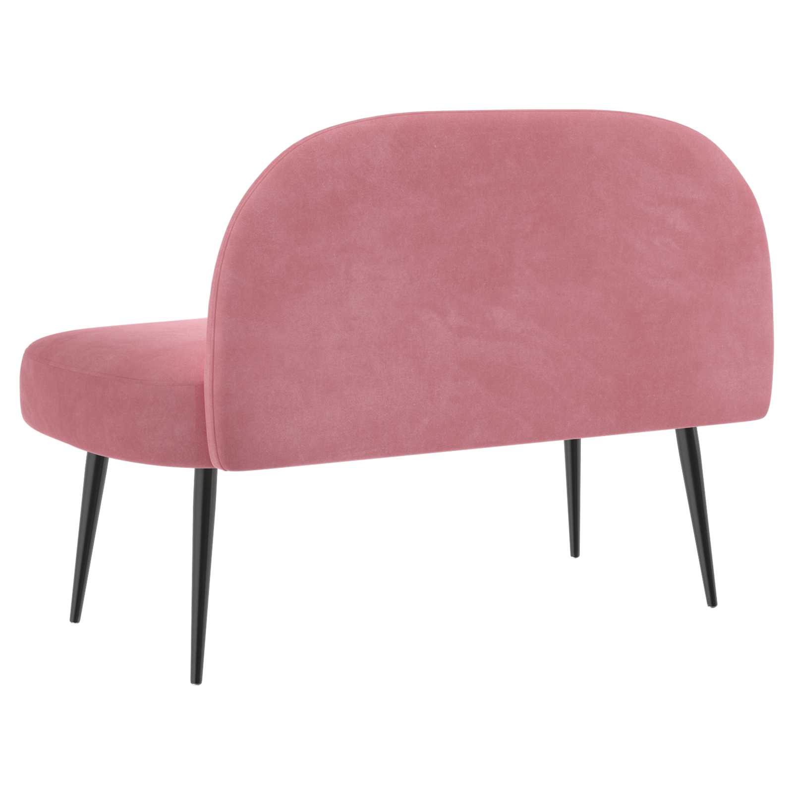 Beklede bank met rugleuning Roze 110 x 60 x 76 cm Fluweel – afbeelding 4