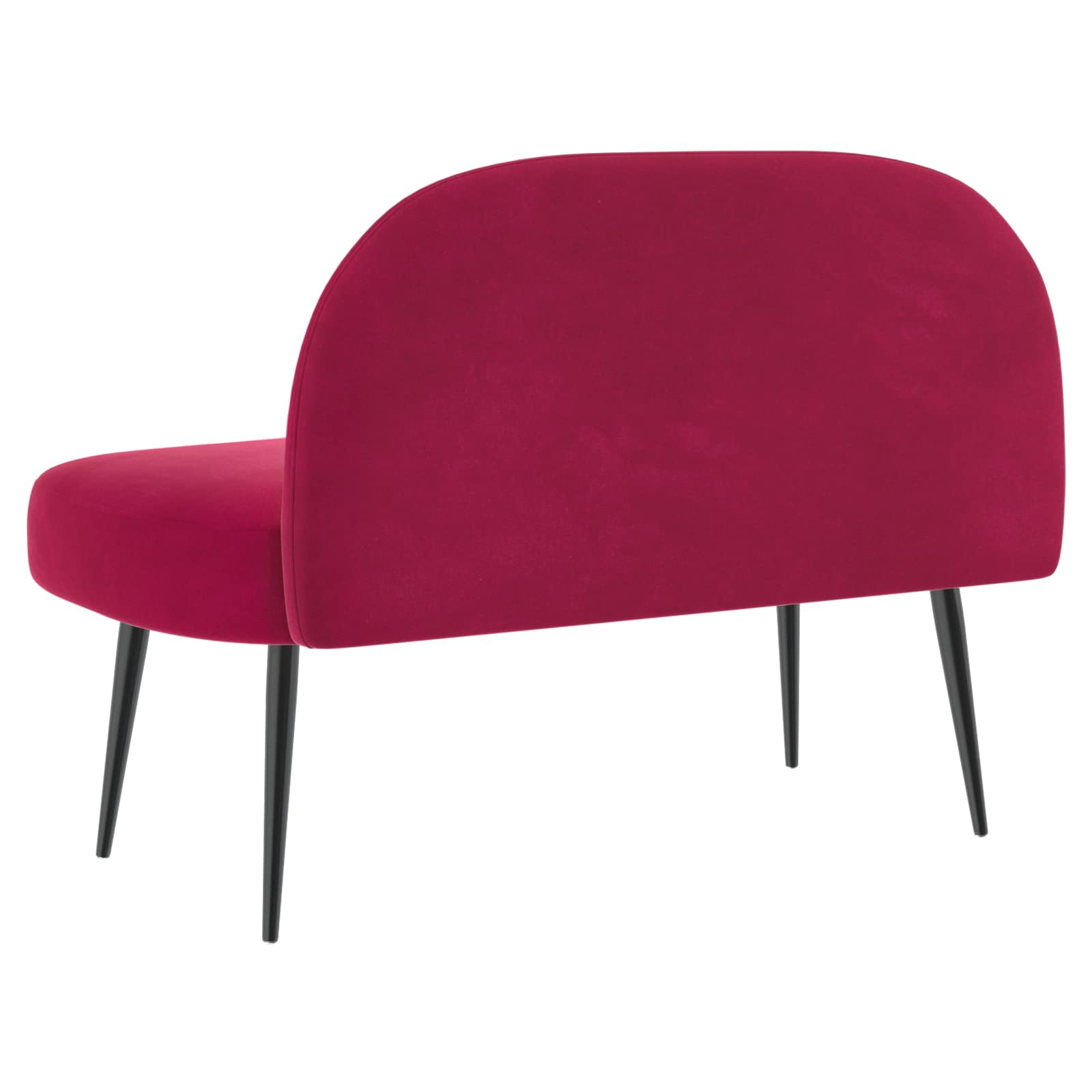 Beklede bank met rugleuning Wijnrood 110 x 60 x 76 cm Fluweel – afbeelding 4