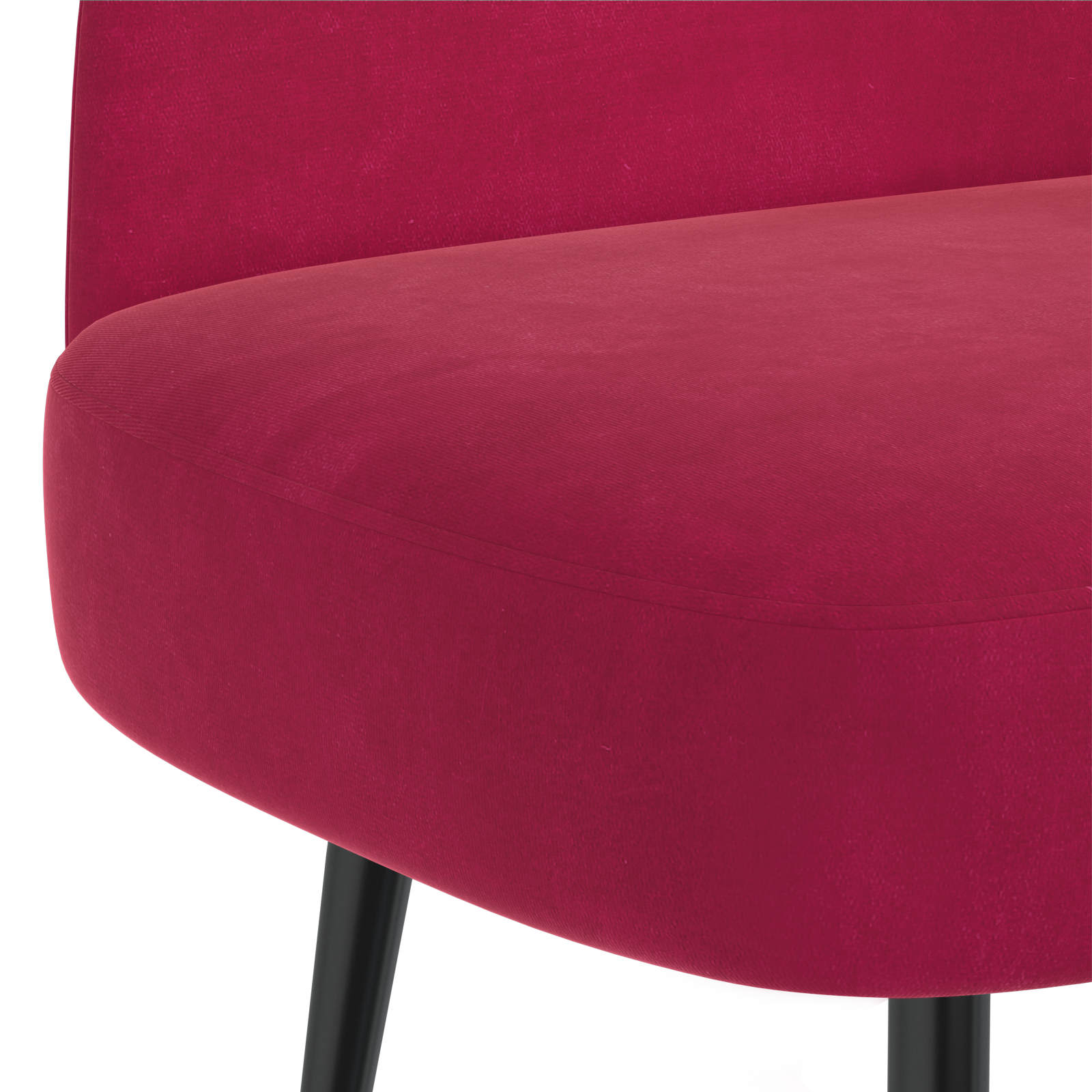 Beklede bank met rugleuning Wijnrood 110 x 60 x 76 cm Fluweel – afbeelding 5