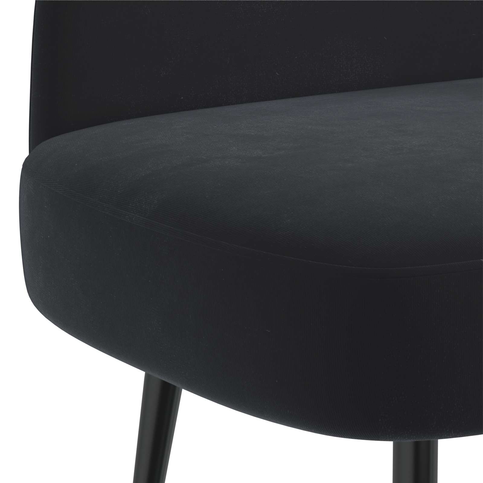 Beklede bank met rugleuning Zwart 110 x 60 x 76 cm Fluweel – afbeelding 5
