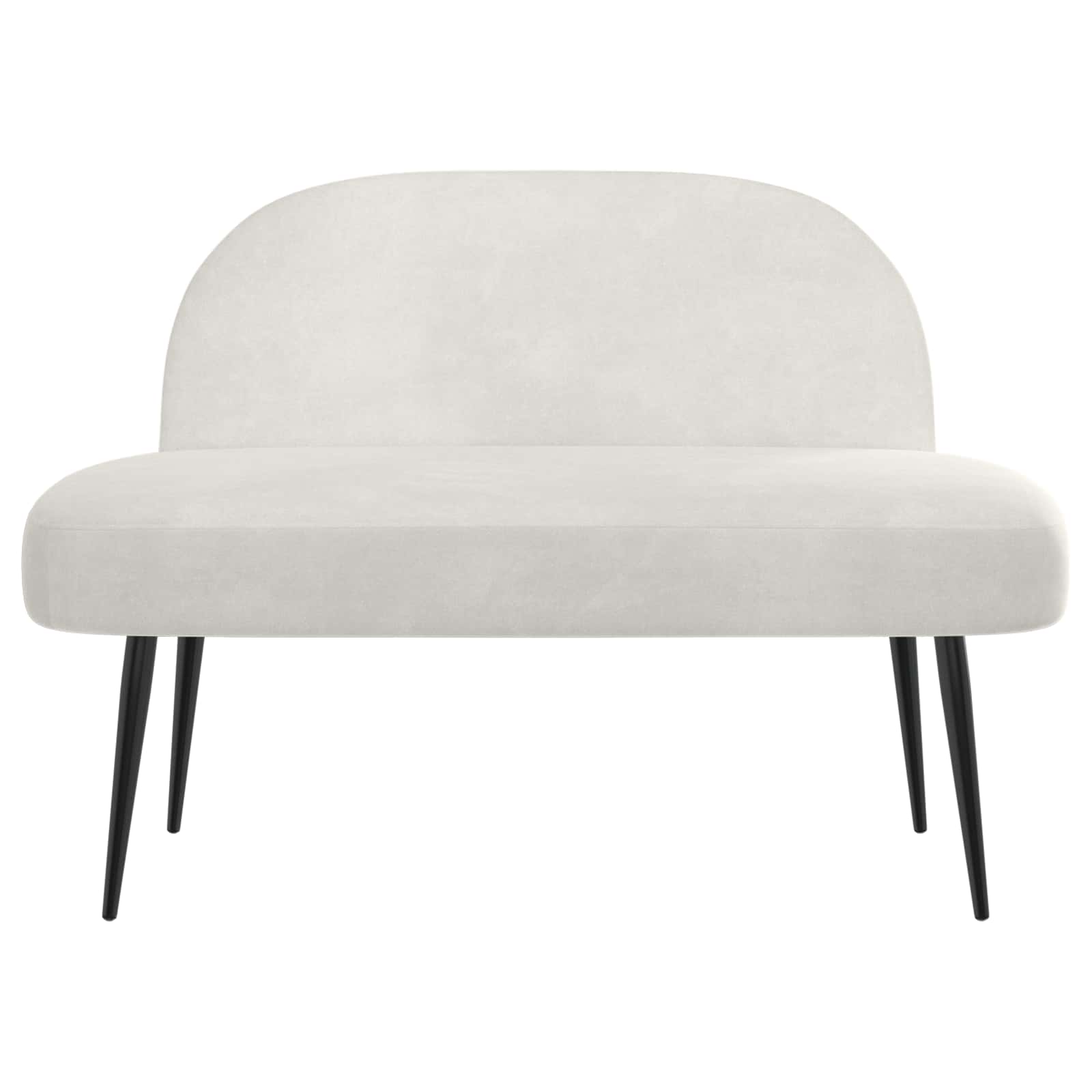 Beklede bank met rugleuning Crèmekleurig 110 x 60 x 76 cm – afbeelding 3