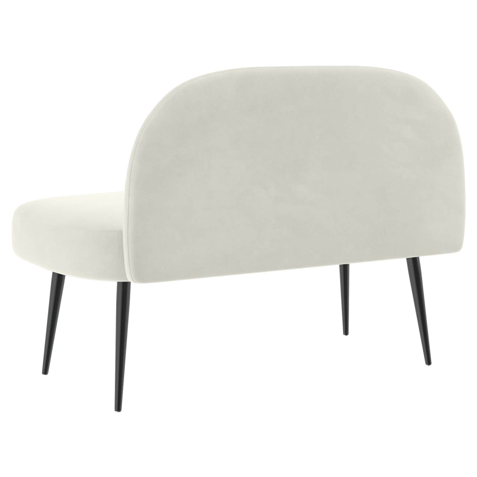 Beklede bank met rugleuning Crèmekleurig 110 x 60 x 76 cm – afbeelding 4