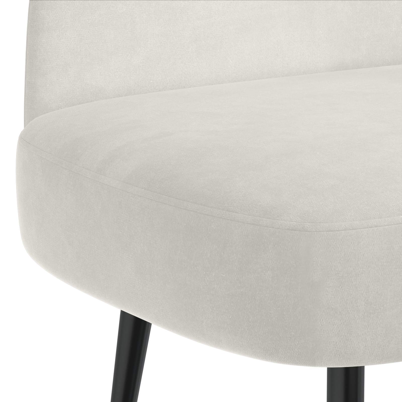 Beklede bank met rugleuning Crèmekleurig 110 x 60 x 76 cm – afbeelding 5