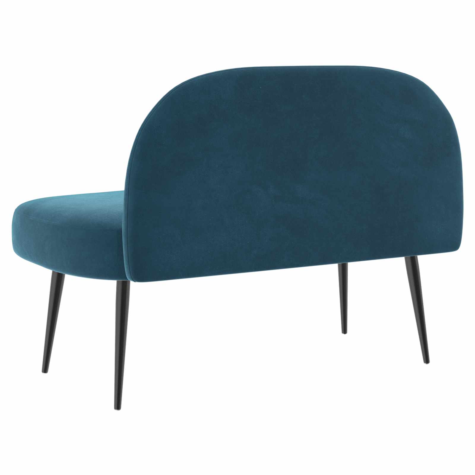 Beklede bank met rugleuning Blauw 110 x 60 x 76 cm Fluweel – afbeelding 4