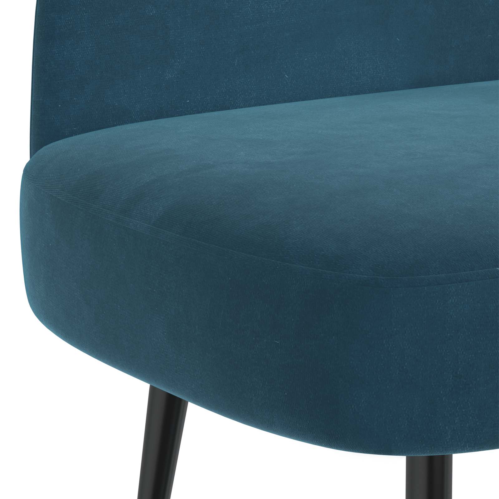 Beklede bank met rugleuning Blauw 110 x 60 x 76 cm Fluweel – afbeelding 5