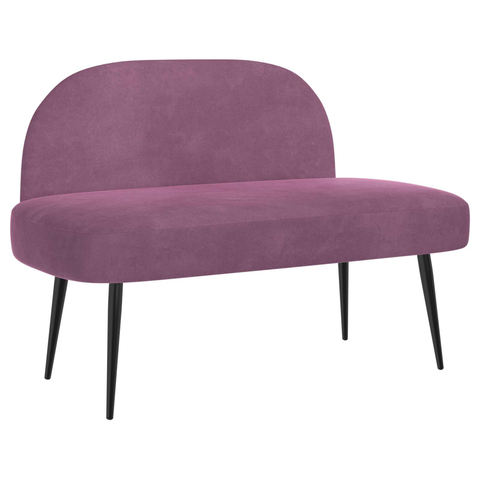 Beklede bank met rugleuning Paars 110 x 60 x 76 cm Fluweel – afbeelding 2