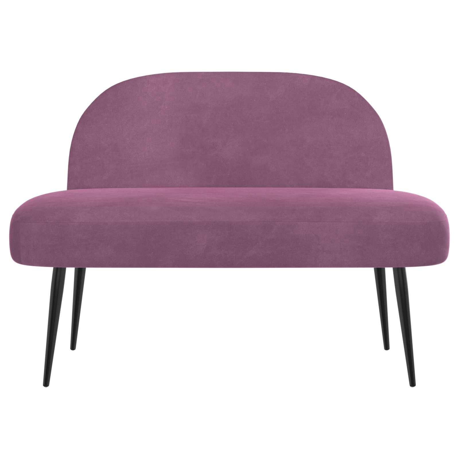 Beklede bank met rugleuning Paars 110 x 60 x 76 cm Fluweel – afbeelding 3