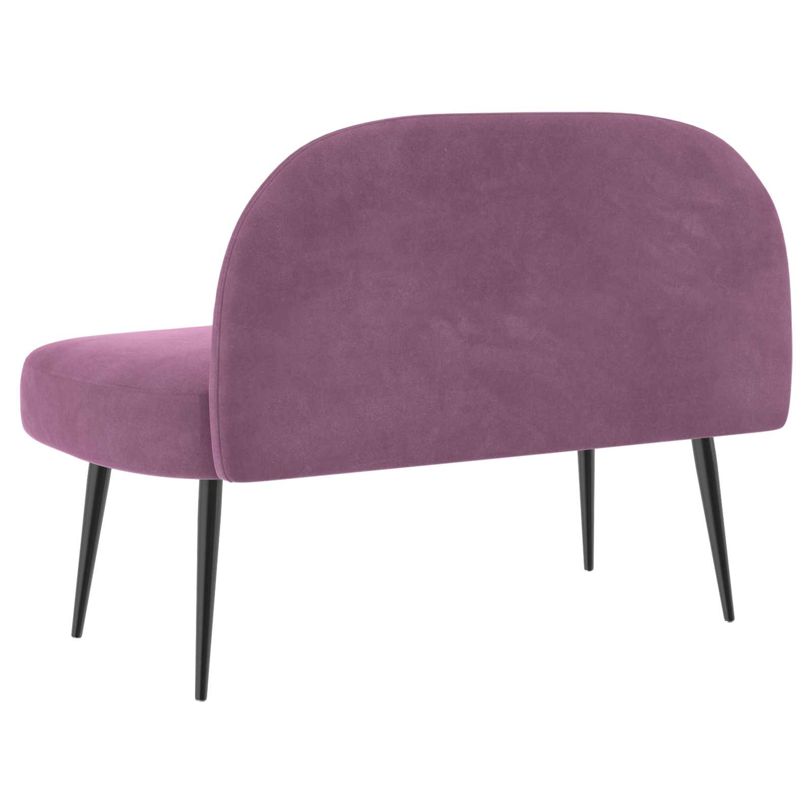 Beklede bank met rugleuning Paars 110 x 60 x 76 cm Fluweel – afbeelding 4