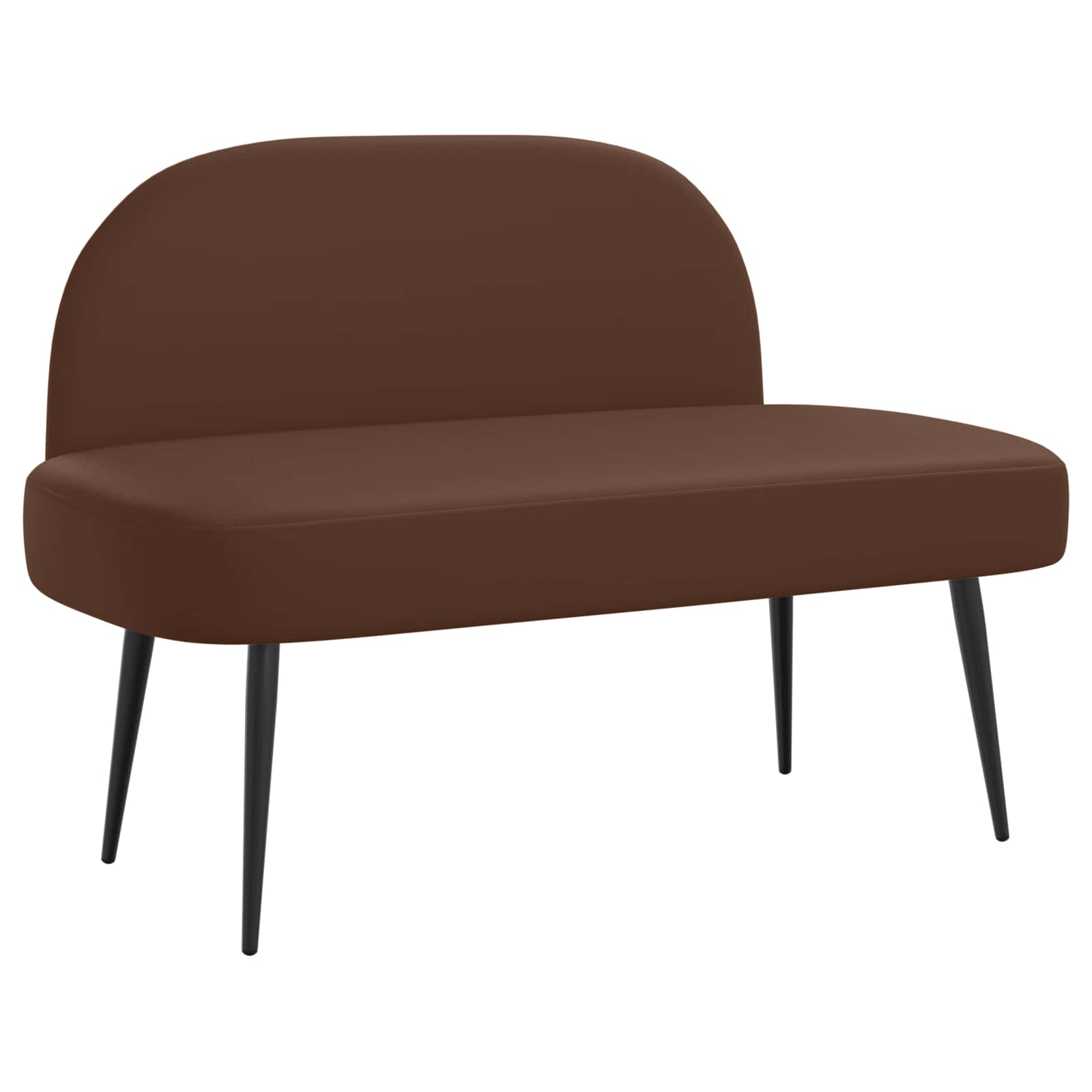 Beklede bank met rugleuning Bruin 110 x 60 x 76 cm Kunstleer – afbeelding 2