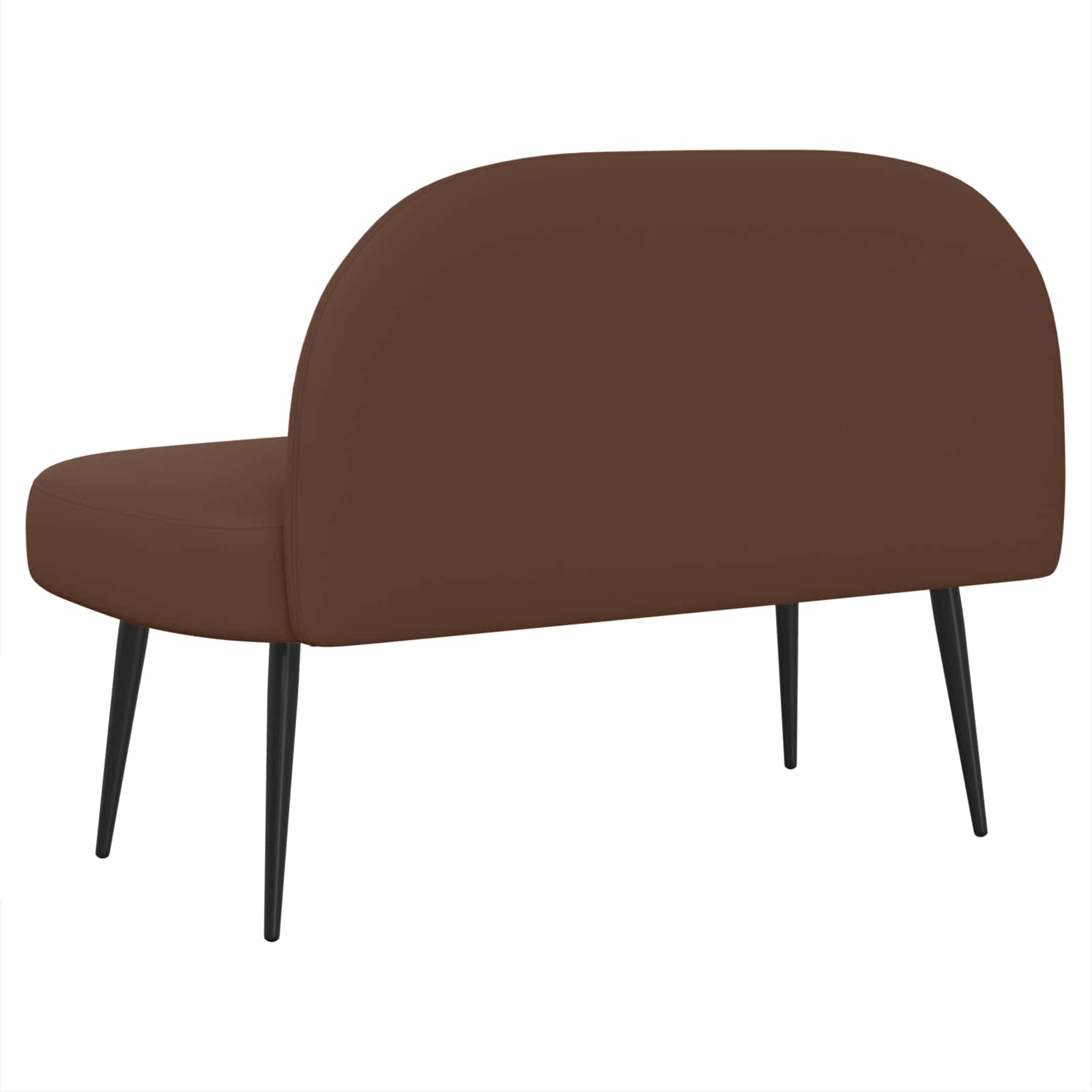 Beklede bank met rugleuning Bruin 110 x 60 x 76 cm Kunstleer – afbeelding 4