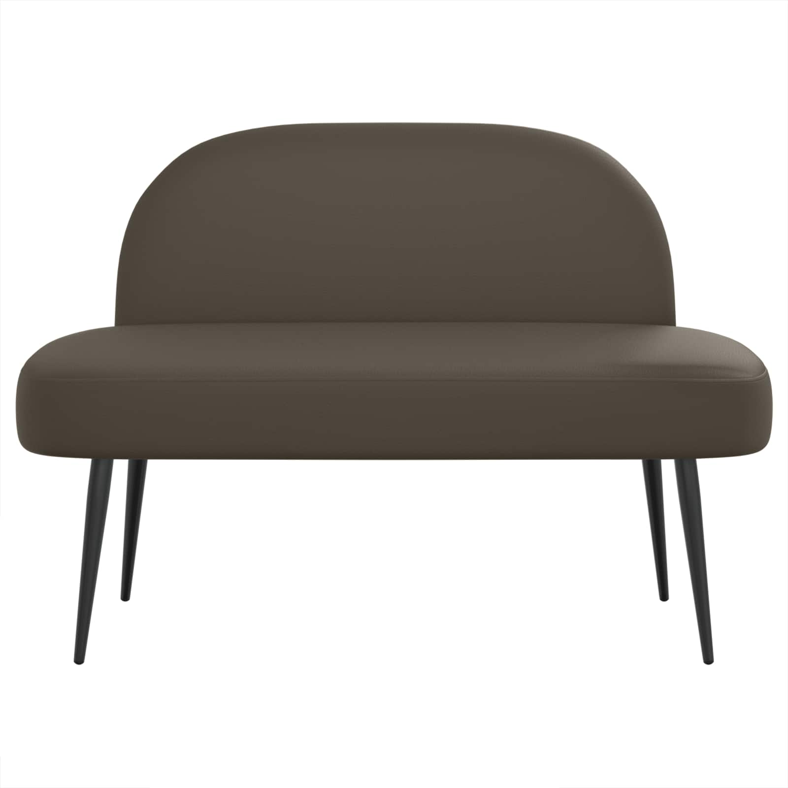 Beklede bank met rugleuning Grijs 110 x 60 x 76 cm Kunstleer – afbeelding 3