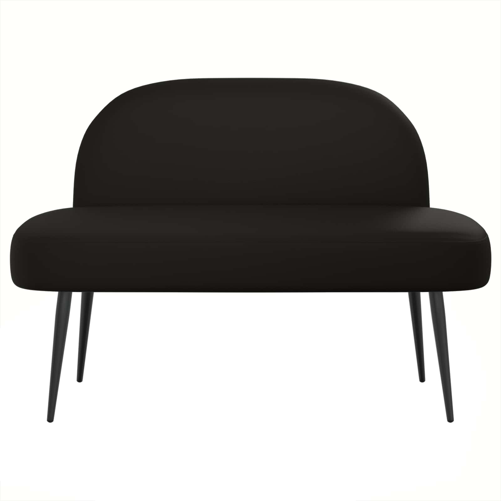 Beklede bank met rugleuning Zwart 110 x 60 x 76 cm Kunstleer – afbeelding 3