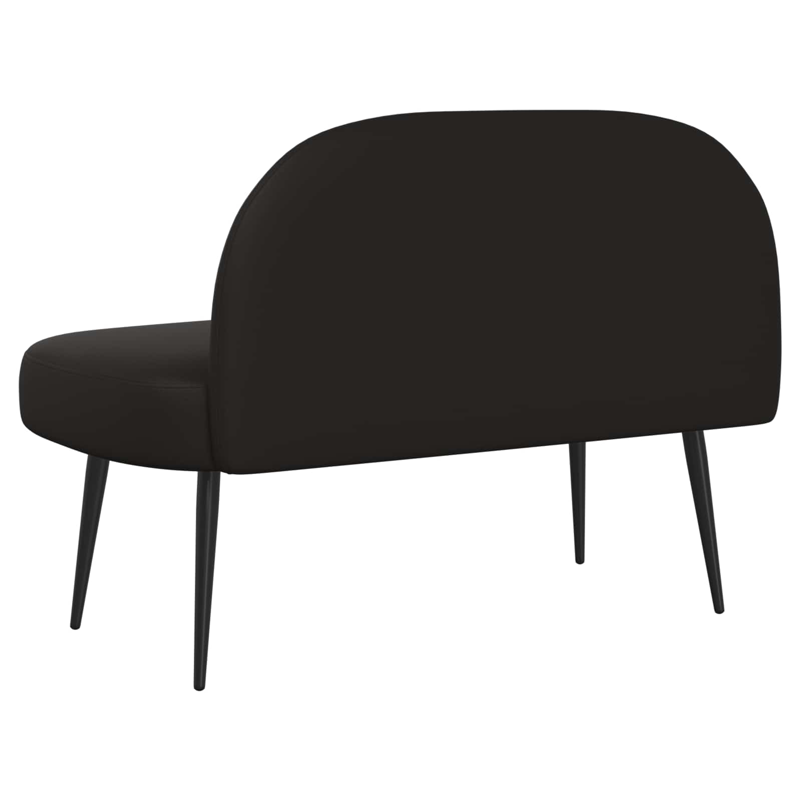 Beklede bank met rugleuning Zwart 110 x 60 x 76 cm Kunstleer – afbeelding 4