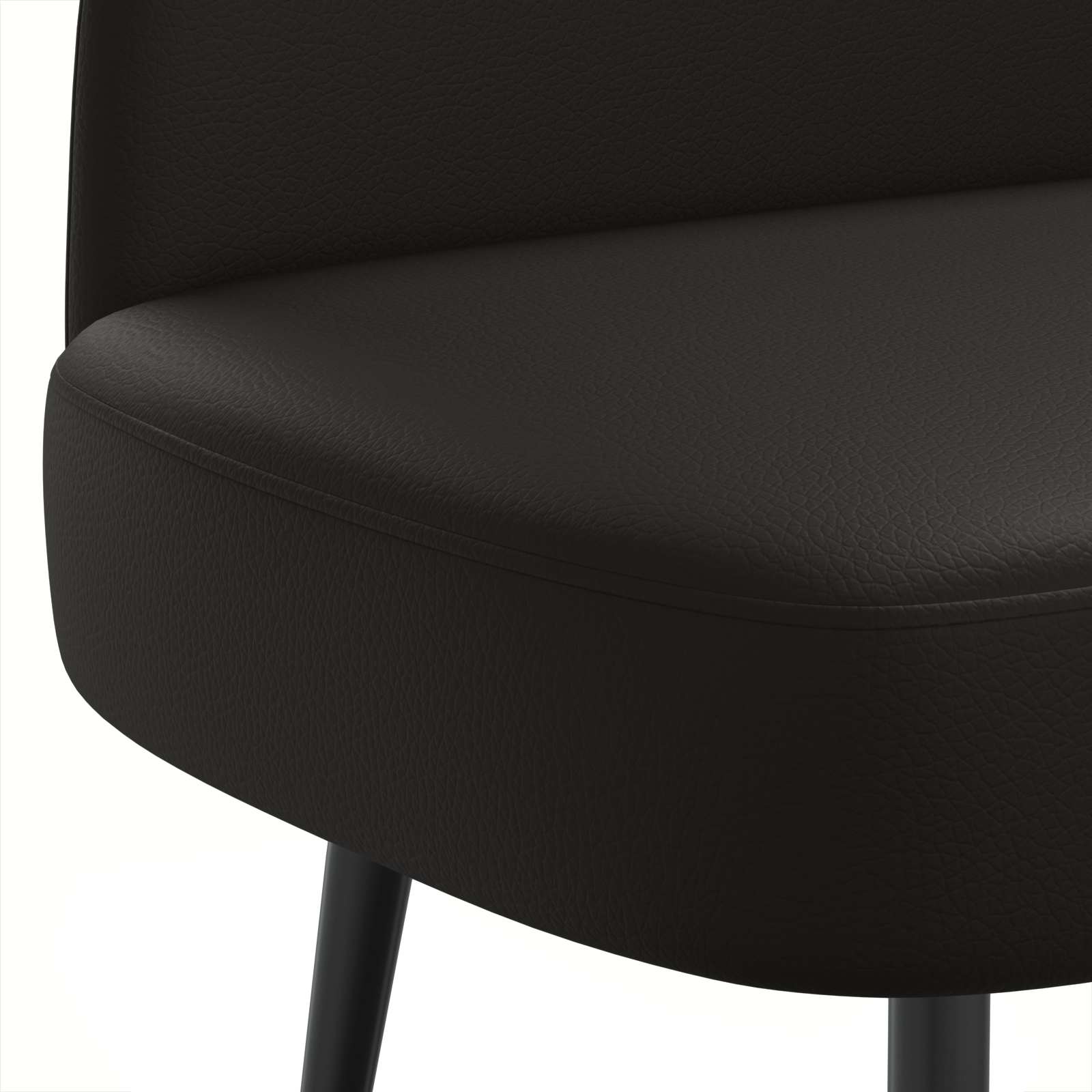 Beklede bank met rugleuning Zwart 110 x 60 x 76 cm Kunstleer – afbeelding 5