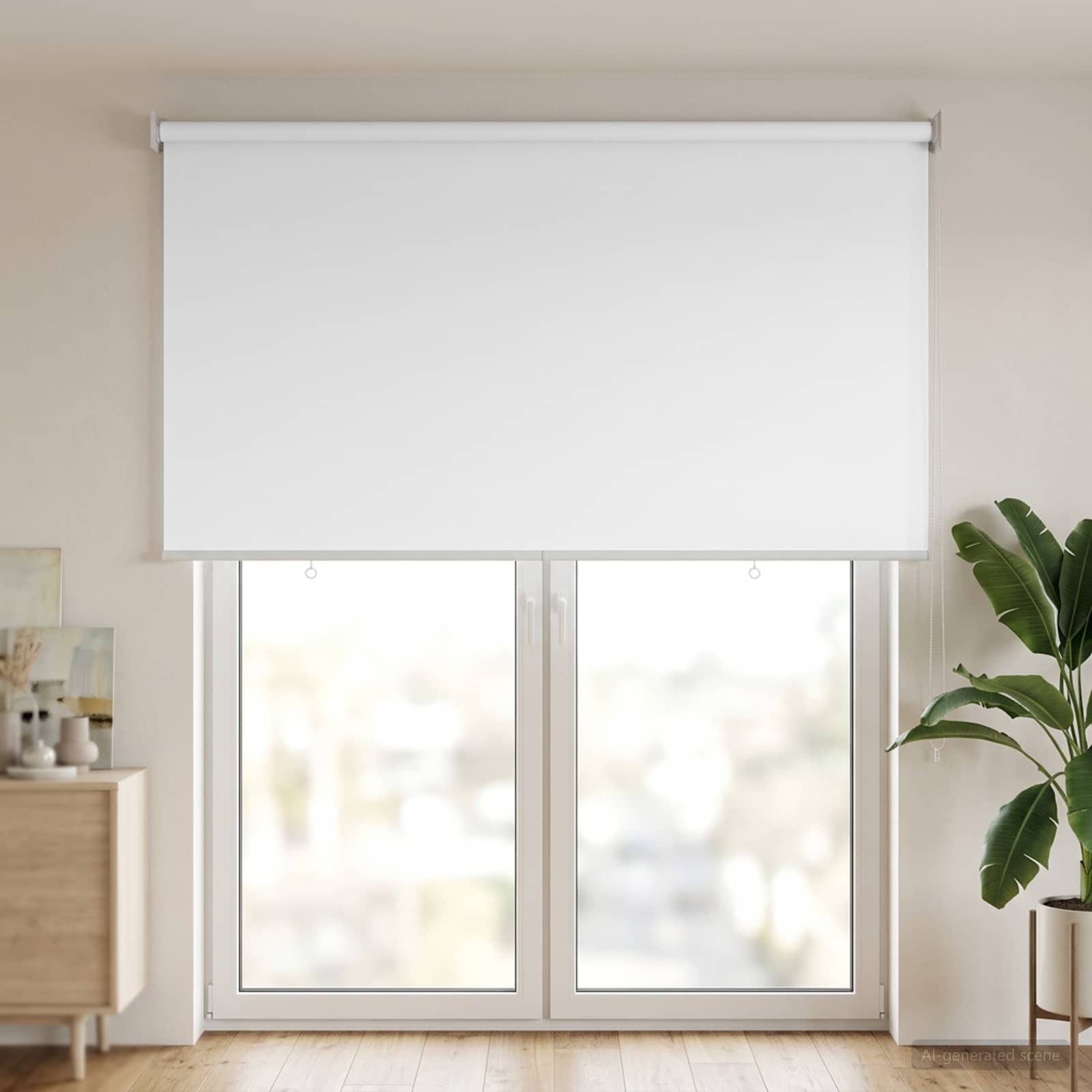 Buitenrolgordijn UV-bescherming Wit 125 x 230 cm (B x H) – afbeelding 3
