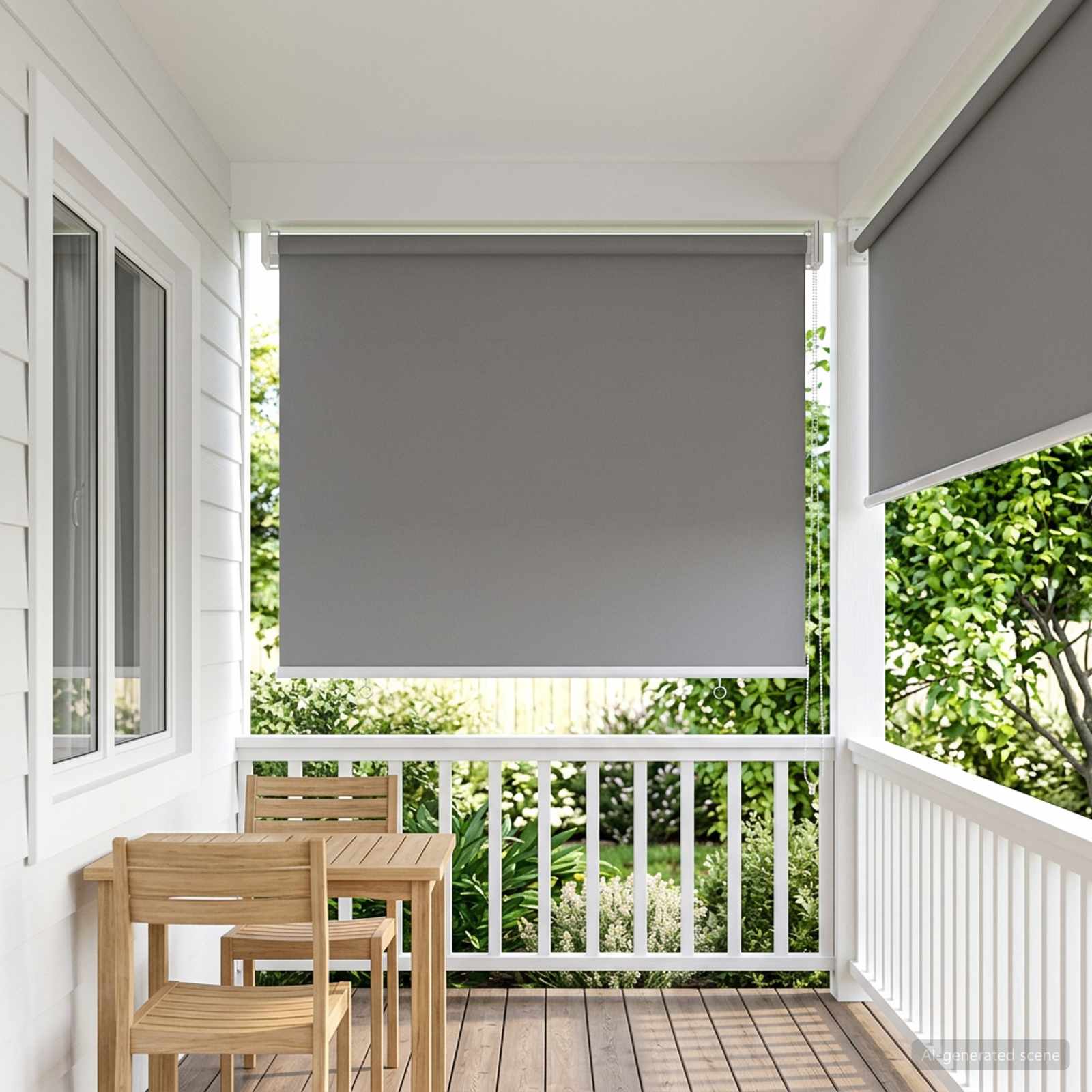 Buitenrolgordijn UV-bescherming Lichtgrijs 105 x 140 cm (B x H)