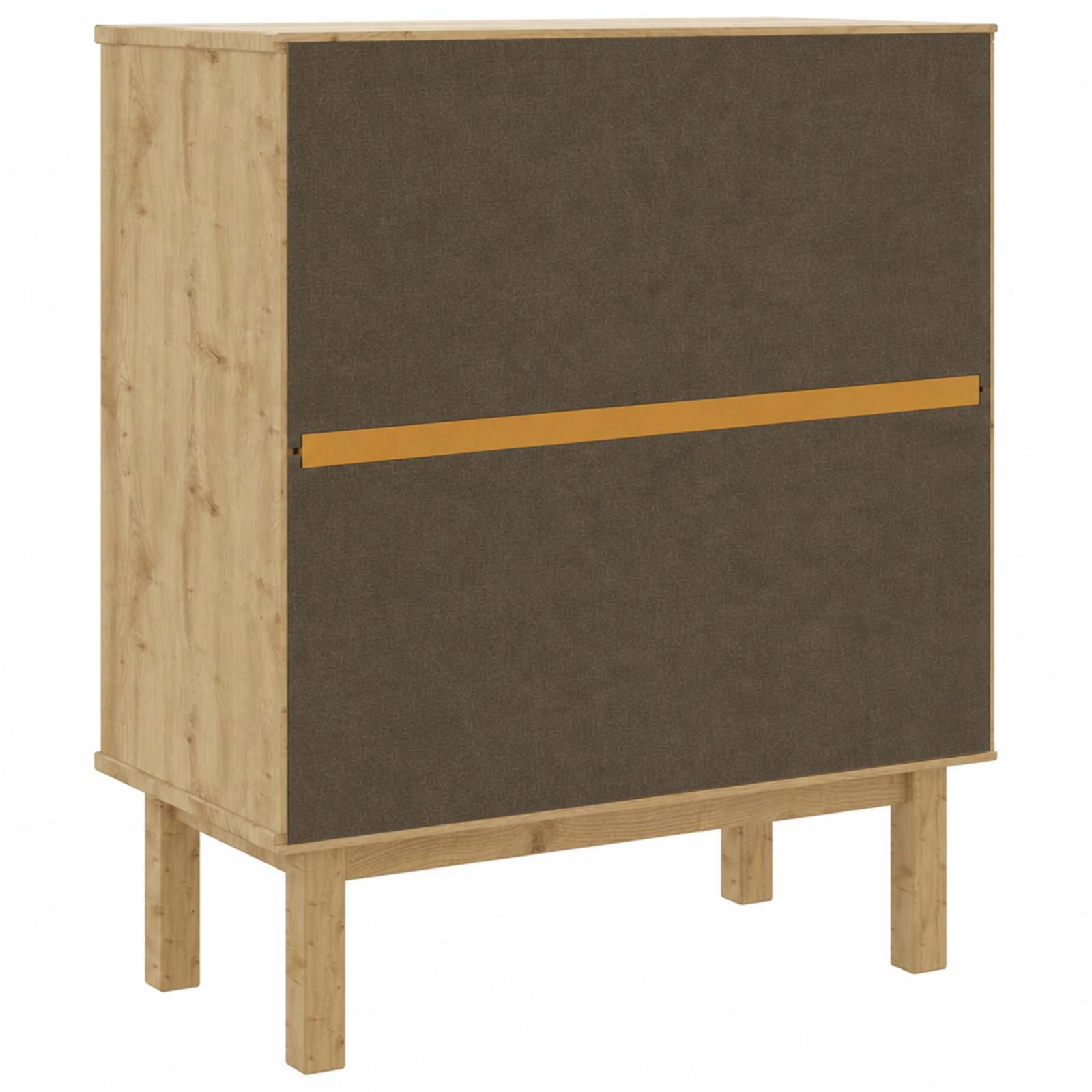 Ladekast OTTA Zwart 76,5 x 39,5 x 90 cm Massief grenenhout – afbeelding 8