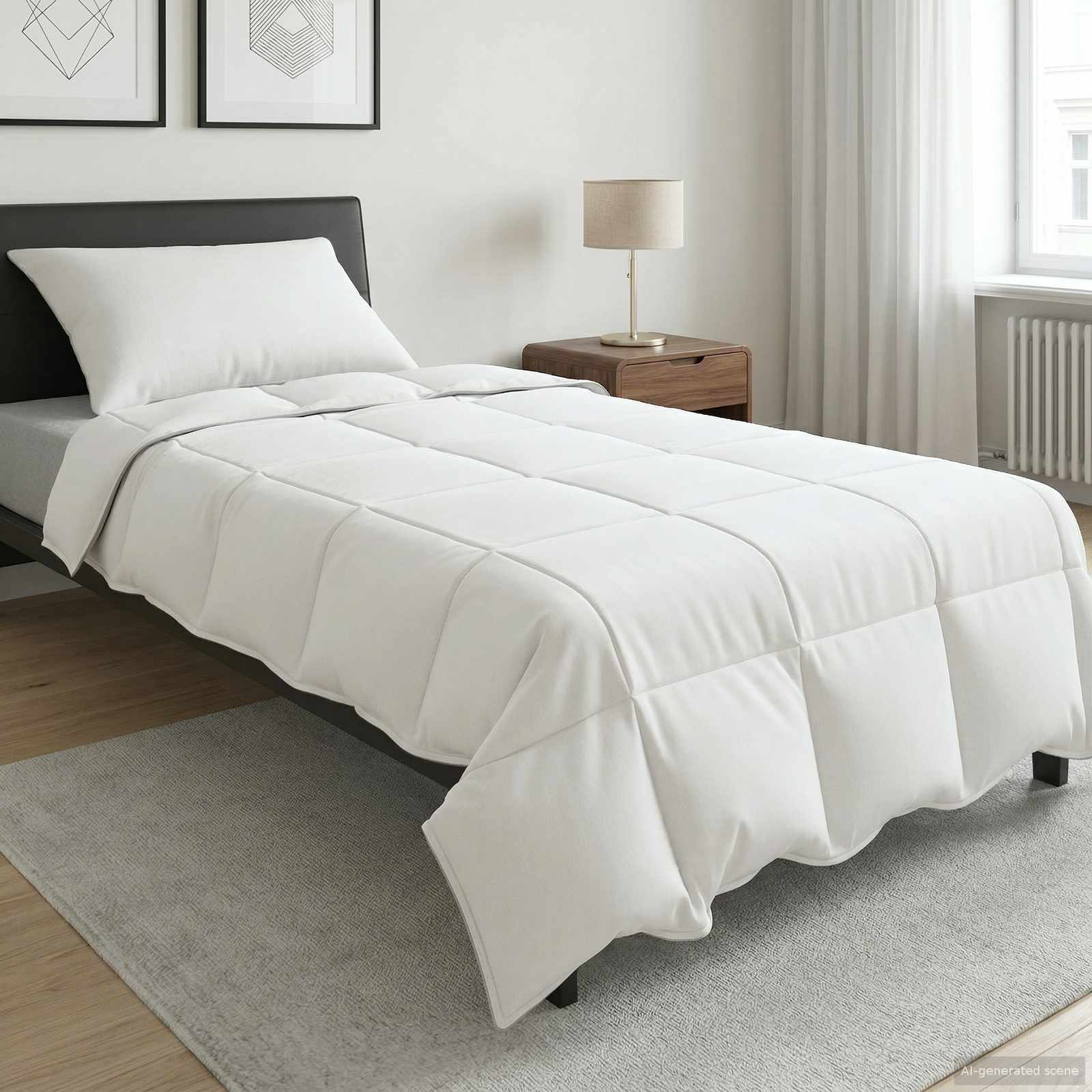 Zomer Dekbed Wit 140 x 200 cm Bamboe – afbeelding 1