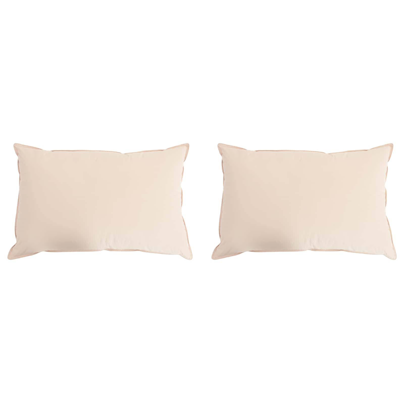 Hoofdkussen 2 pcs Beige 60 x 70 cm Kapokvezel – afbeelding 1