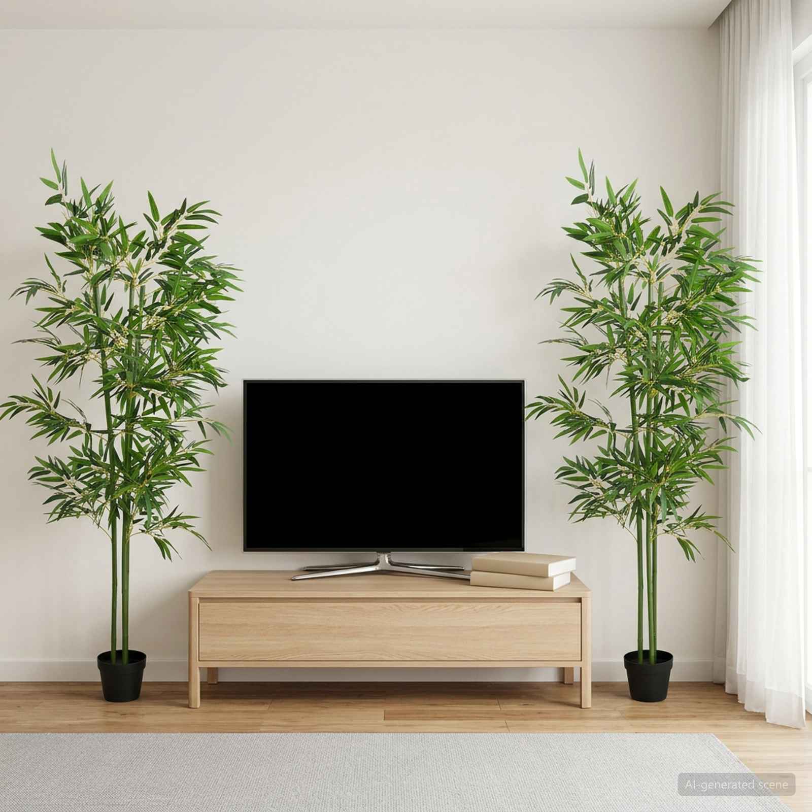 Nepp Bambo Boom 4 pcs Groen 60 x 18 x 190 cm Stof en Bamboe