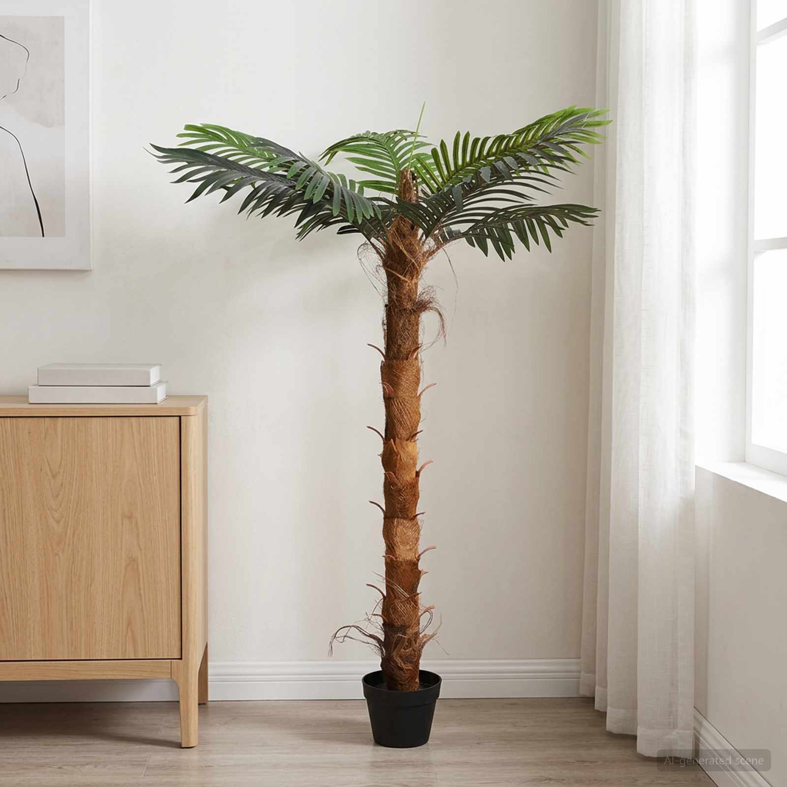 Kunstmatige Cocuspalmboom Groen 70 x 18 x 140 cm Stof en Bamboe