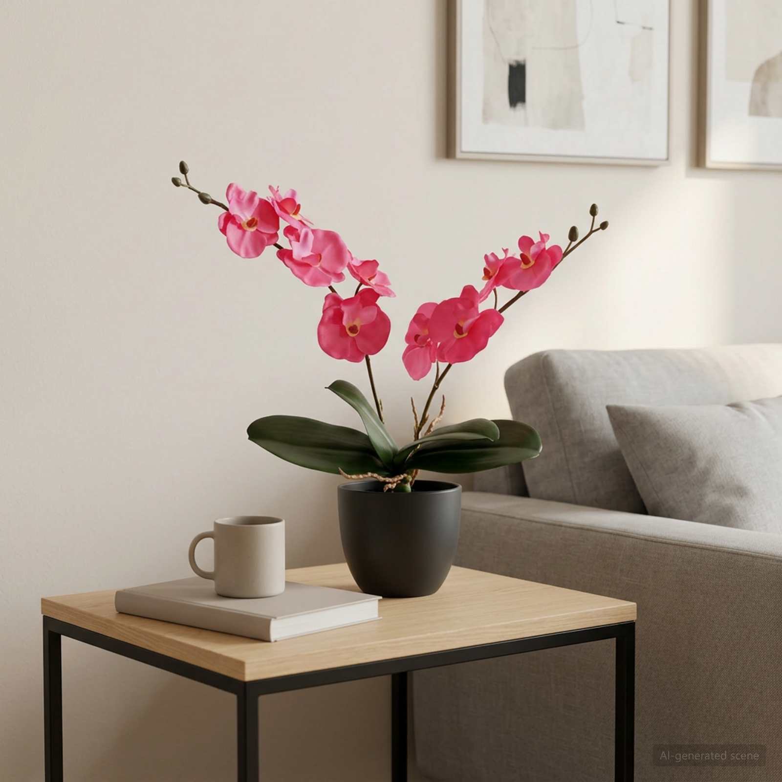Kunstorchidee Plant Rood 36 x 10 x 30 cm Stof, PE en PEVA