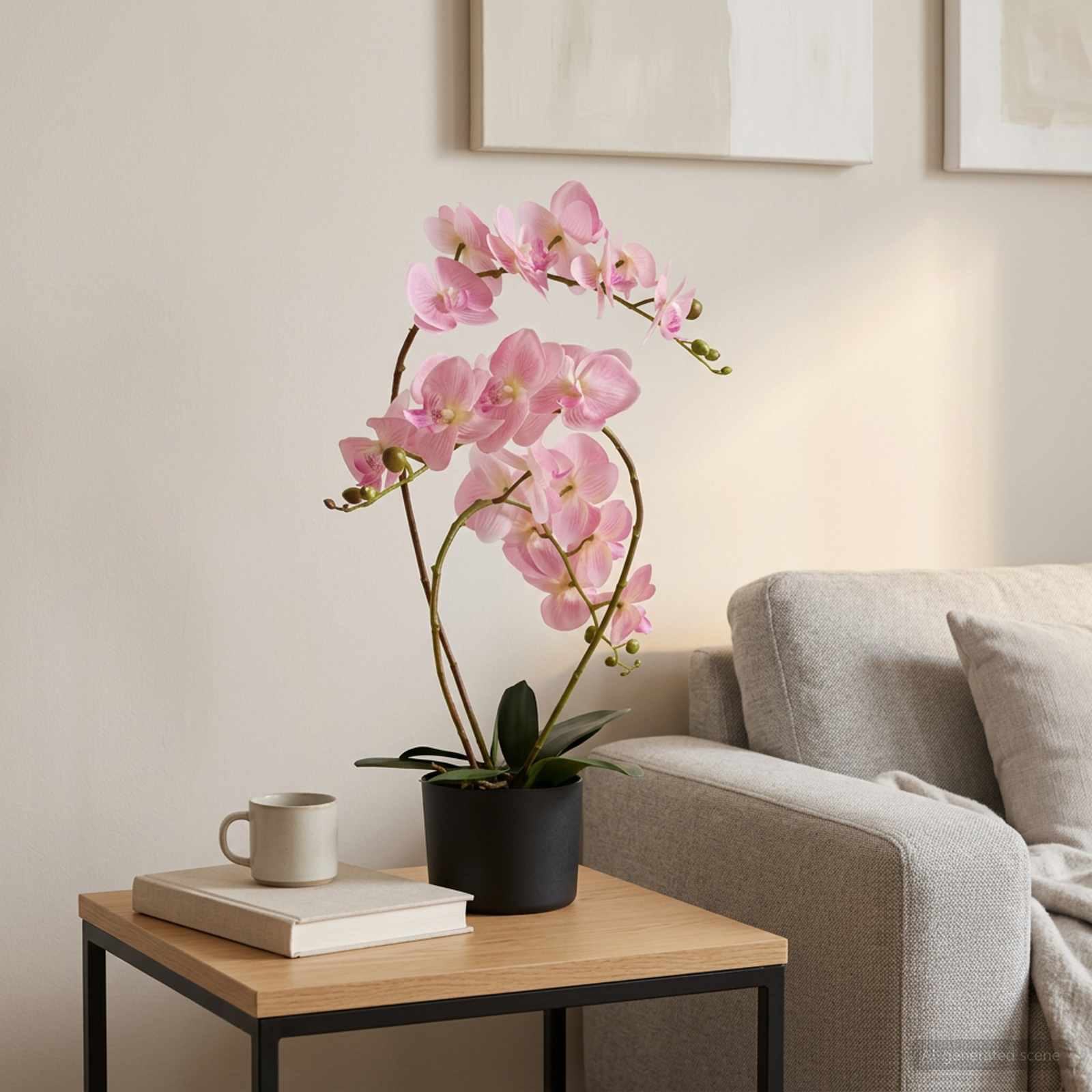 Kunstorchidee met pot Roze 45 x 15 x 65 cm Stof, PE en PEVA