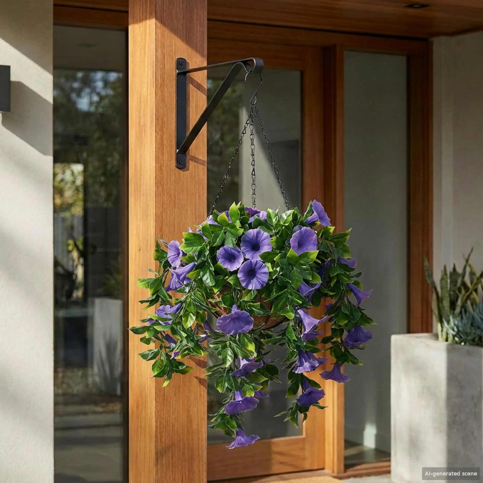 Kunstbloemen Paars 66 x 75 x 70 cm PE en staal