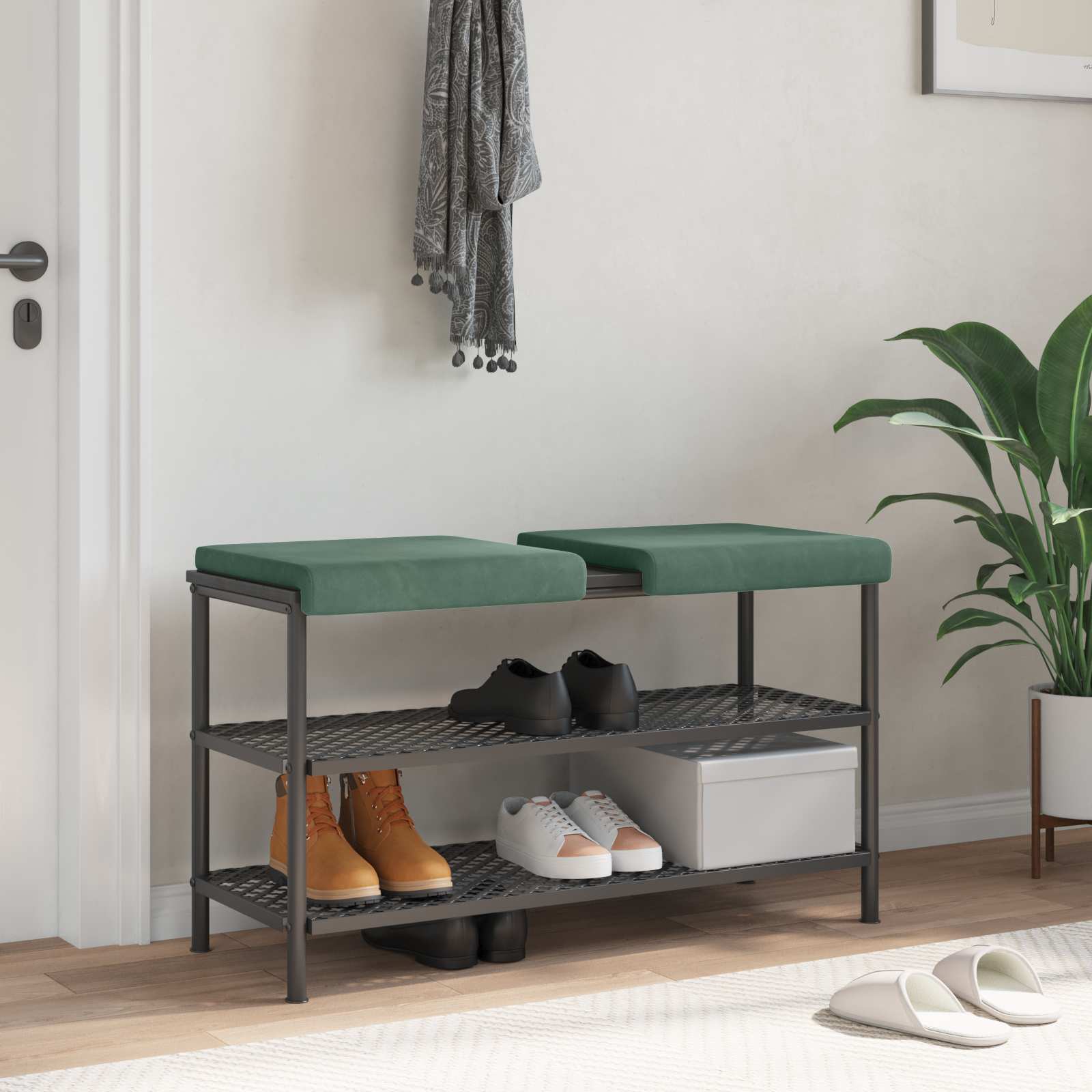 Bankkussen 2 st fluweel Zeegroen Diepte 35 cm – afbeelding 1