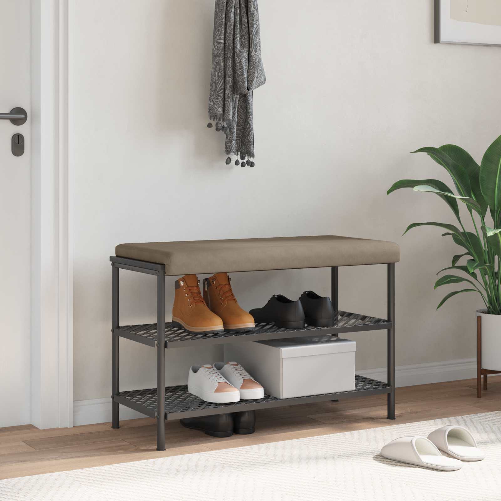 Bankkussen Microvezel Taupe Diepte 35 cm – afbeelding 1