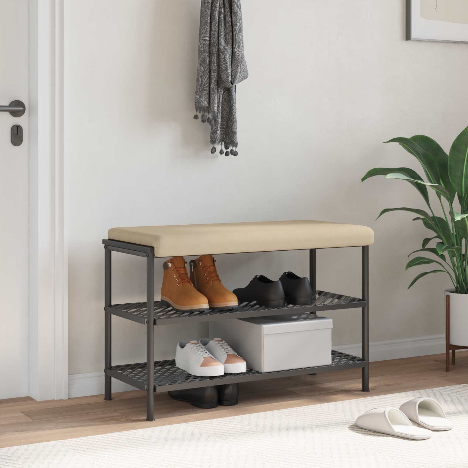 Bankkussen Microvezel Crèmekleurig Diepte 35 cm – afbeelding 1