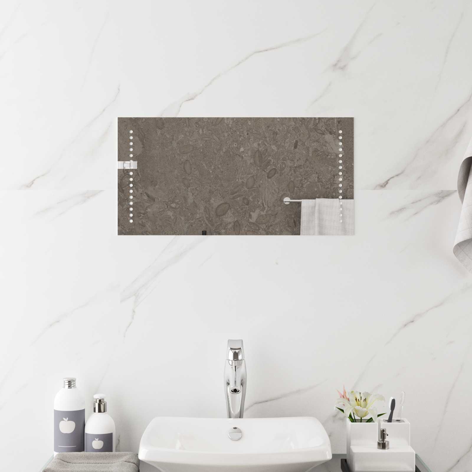 LED Badkamer Spiegel Doorzichtig 60 x 30 cm gehard glas – afbeelding 1