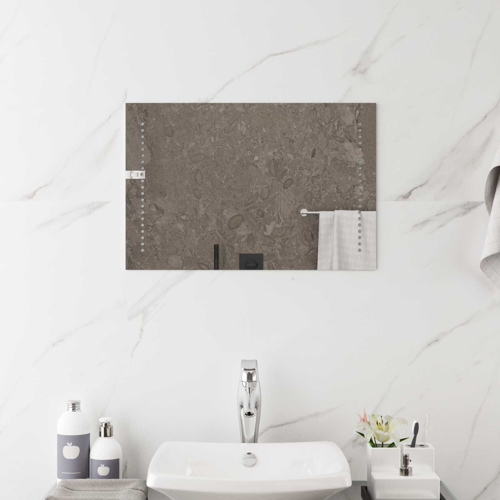LED Badkamer Spiegel Doorzichtig 60 x 40 cm gehard glas