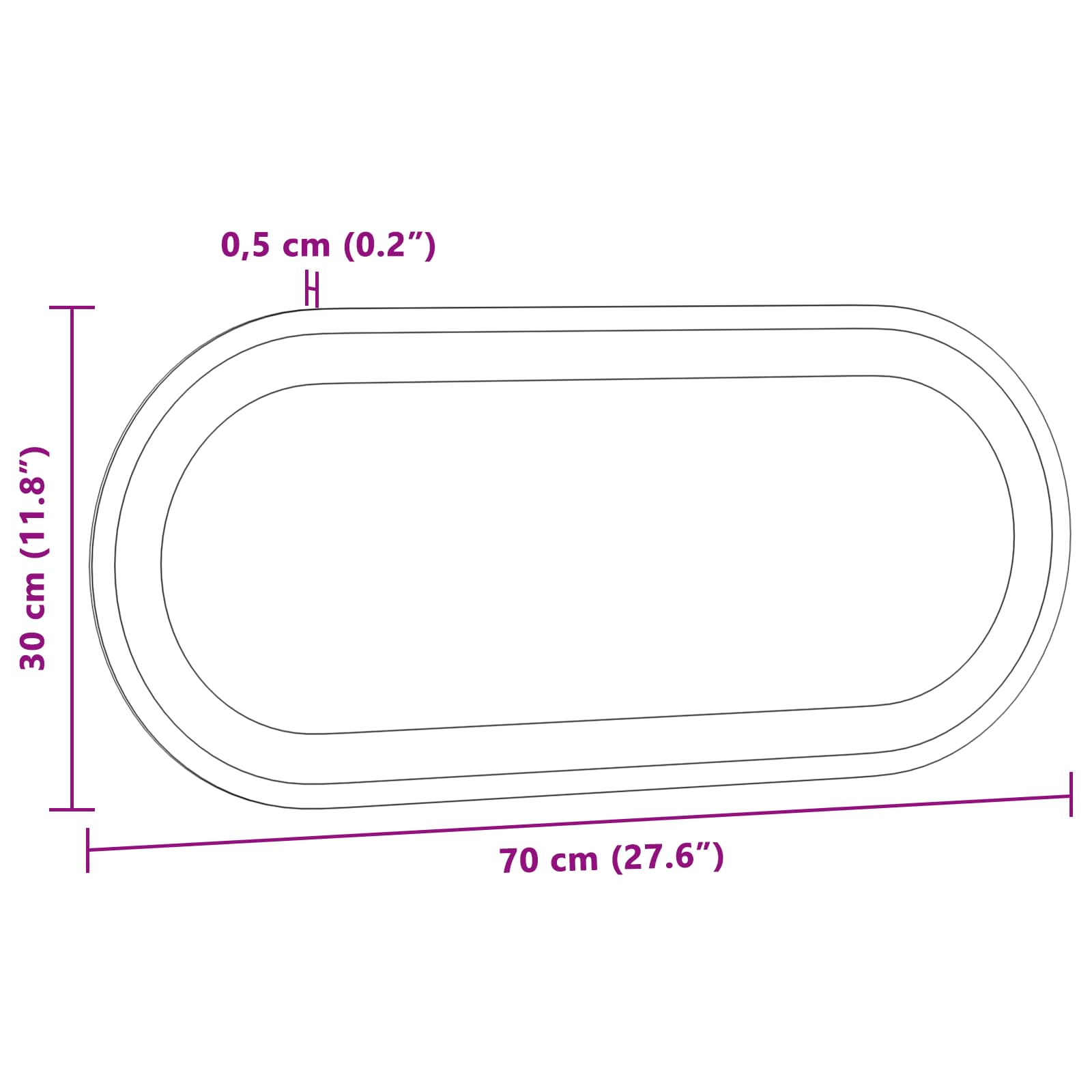 LED Badkamer Spiegel Transparant 70 x 30 cm gehard glas – afbeelding 10