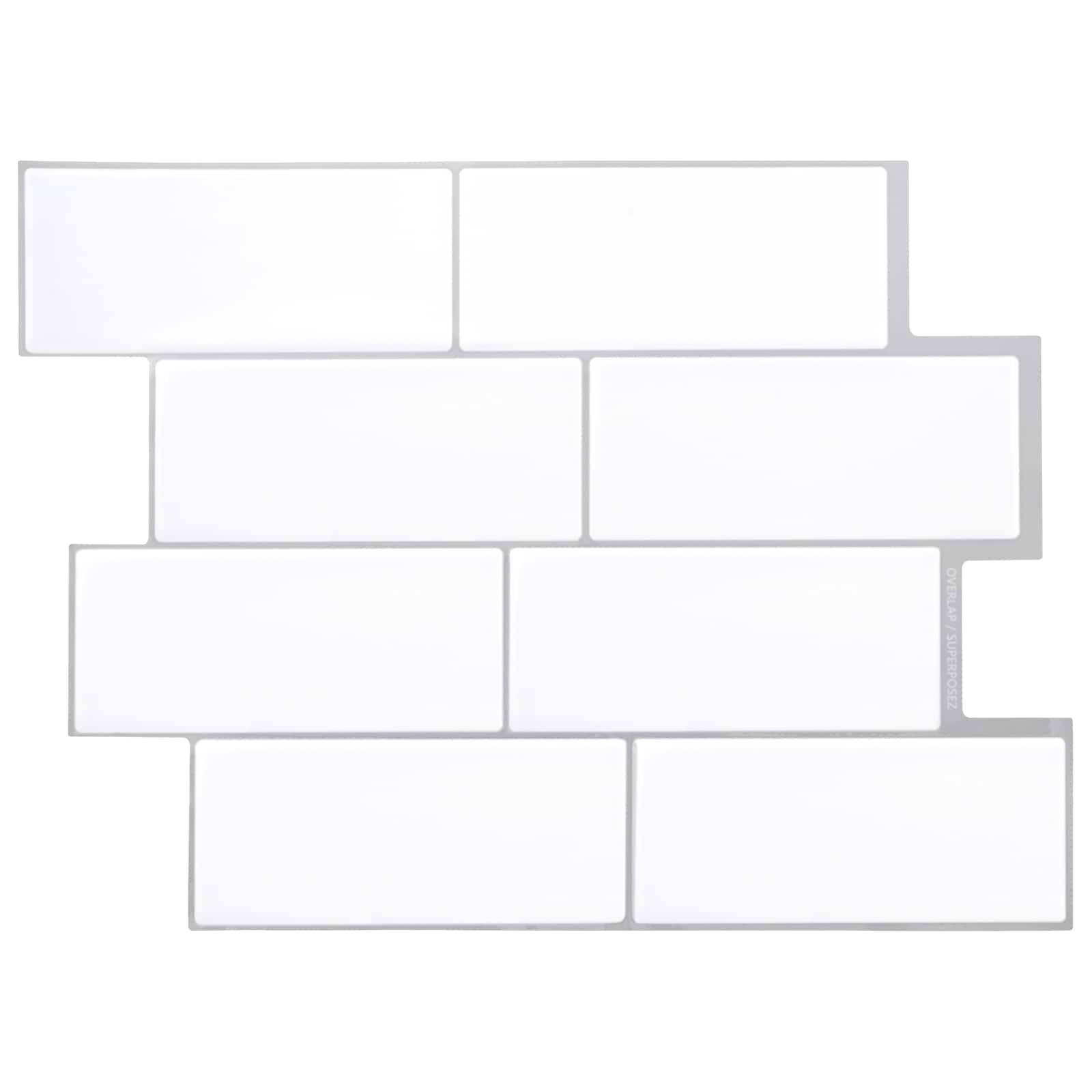 Subway Tegel 50 pcs Wit Grijs 29 x 21 cm Polyurethaan en PET – afbeelding 1