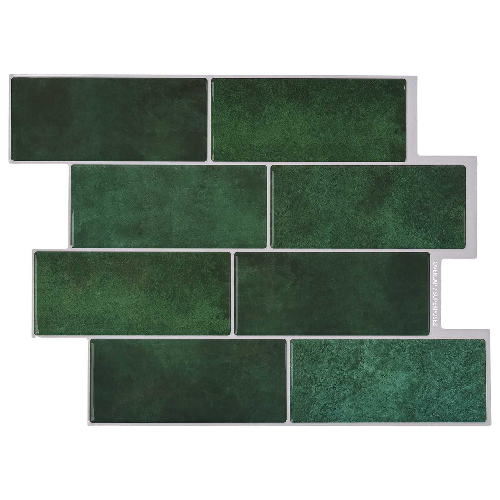Subway Tegel 50 pcs Donkergroen 29 x 21 cm Polyurethaan en PET – afbeelding 1