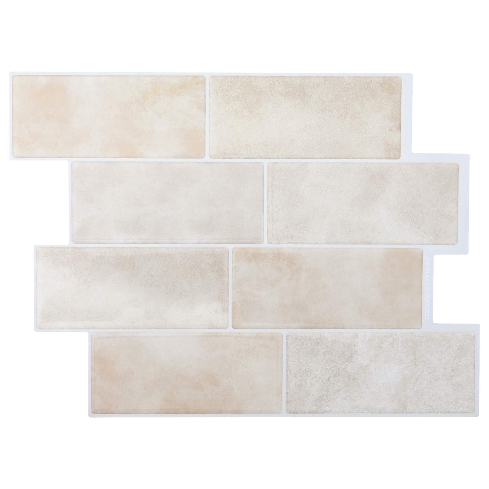 Subway Tegel 10 pcs Beige Marmer 29 x 21 cm Polyurethaan en PET