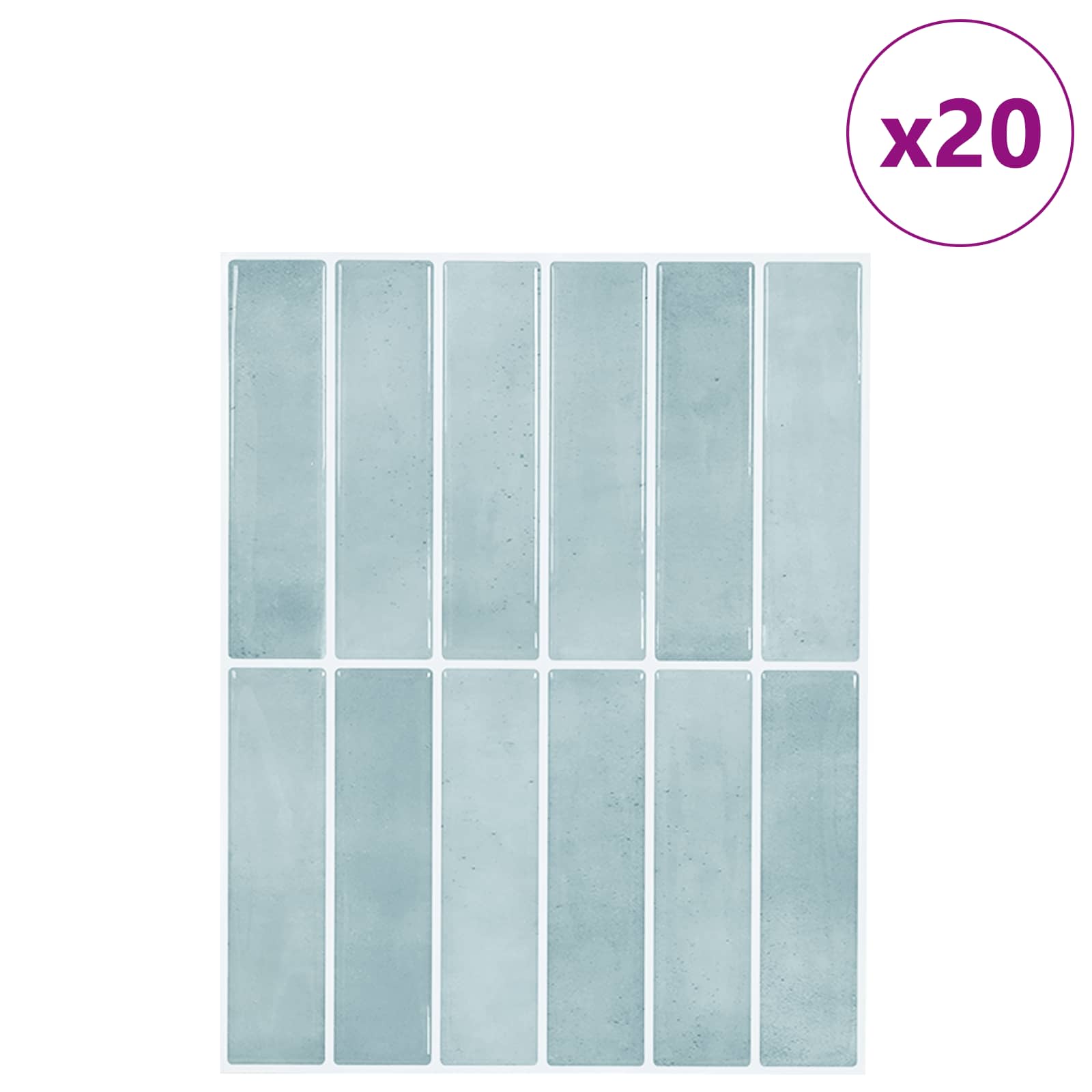 Rechthoekige Tegel 20 pcs Grijs groen 29 x 23 x 0,08 cm – afbeelding 2